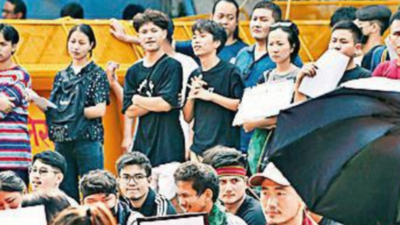 Elated at lifting of internet ban, students plan return to Imphal