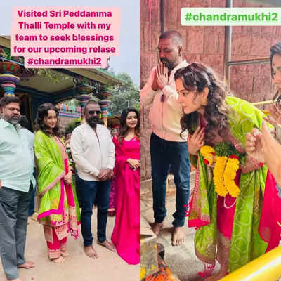 Ahead of 'Chandramukhi 2' release, Kangana seeks blessings at Sri Peddamma Thalli Temple