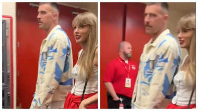 Taylor Swift fuels Travis Kelce romance rumours; SPOTTED leaving Chiefs game with NFL star- WATCH