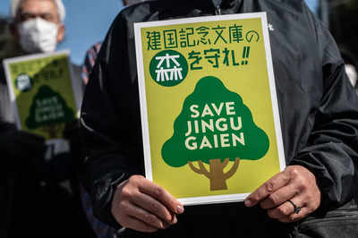 Petition against felling thousands of trees in historic Tokyo park area