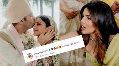 Priyanka Chopra gets emotional, blesses newlywed couple Parineeti Chopra and Raghav Chadha: 'My blessings always'
