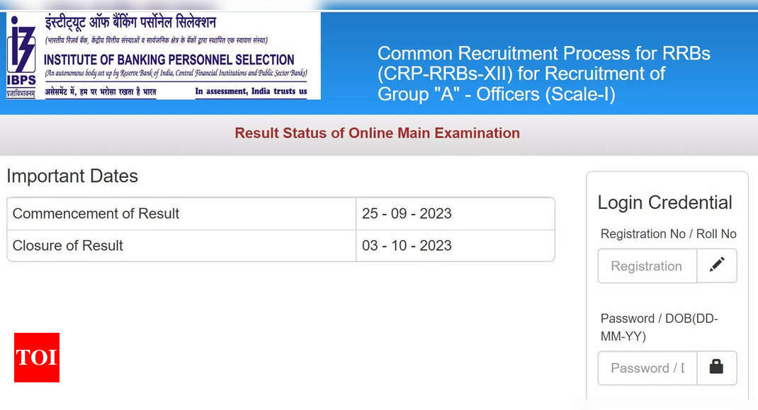 IBPS RRB PO Mains Result 2023 Declared At Ibps.in, Direct Link Here ...