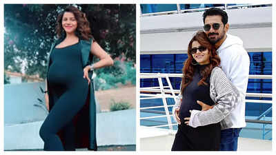 Mom-to-be Rubina Dilaik shells some maternity fashion goals in a black one-piece bodysuit; flaunts her baby bump