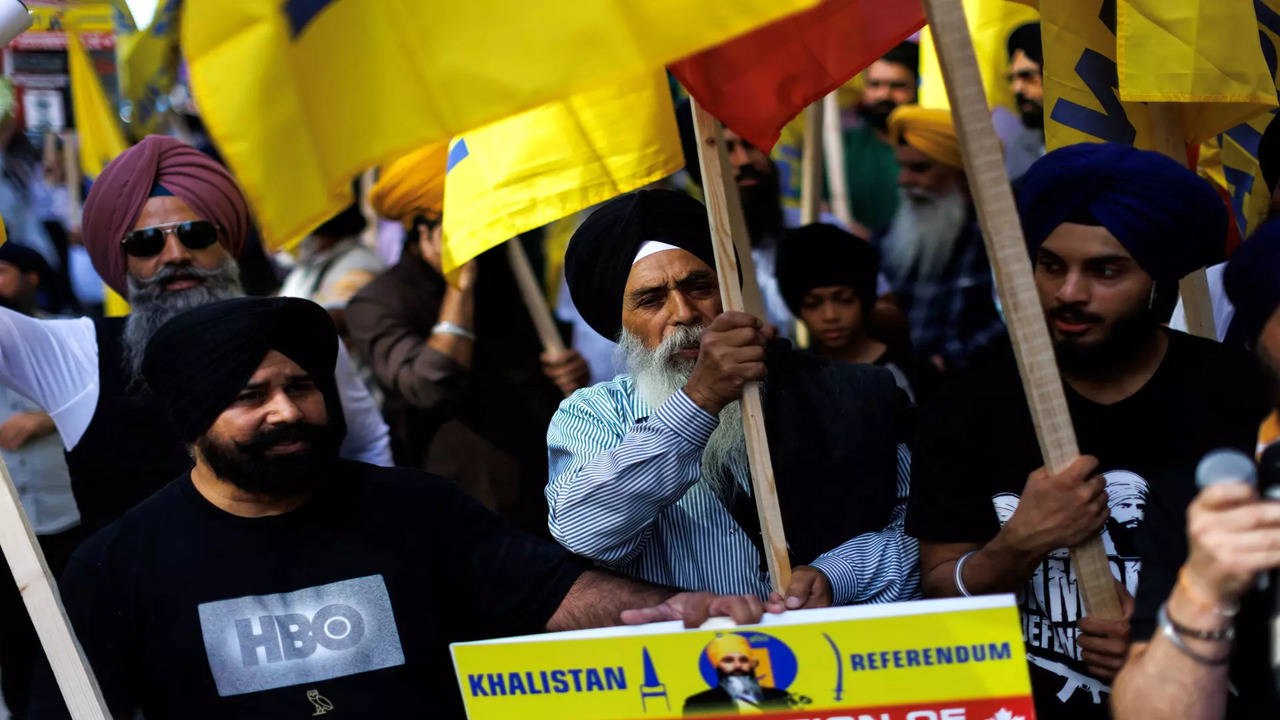 Khalistan protest in Canada against Indian government over Hardeep Singh  Nijjar murder | India News - Times of India