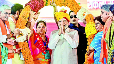 Women power PM's rally in Jaipur, lend shine to show
