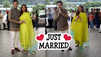 With folded hands, newlyweds Parineeti Chopra and Raghav Chadha thank well-wishers at Delhi airport