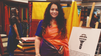 Pop Shalini looked gorgeous at the launch of Resonance, a fashion collection at Palam Silks, Mylapore in Chennai
