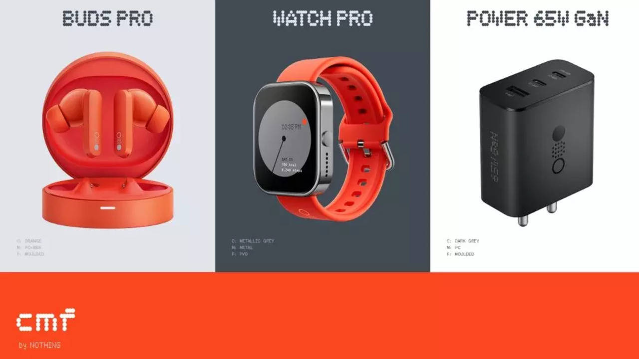 CMF by Nothing launches earbuds, smartwatch, GaN charger in India: Price,  offers and other details - Times of India