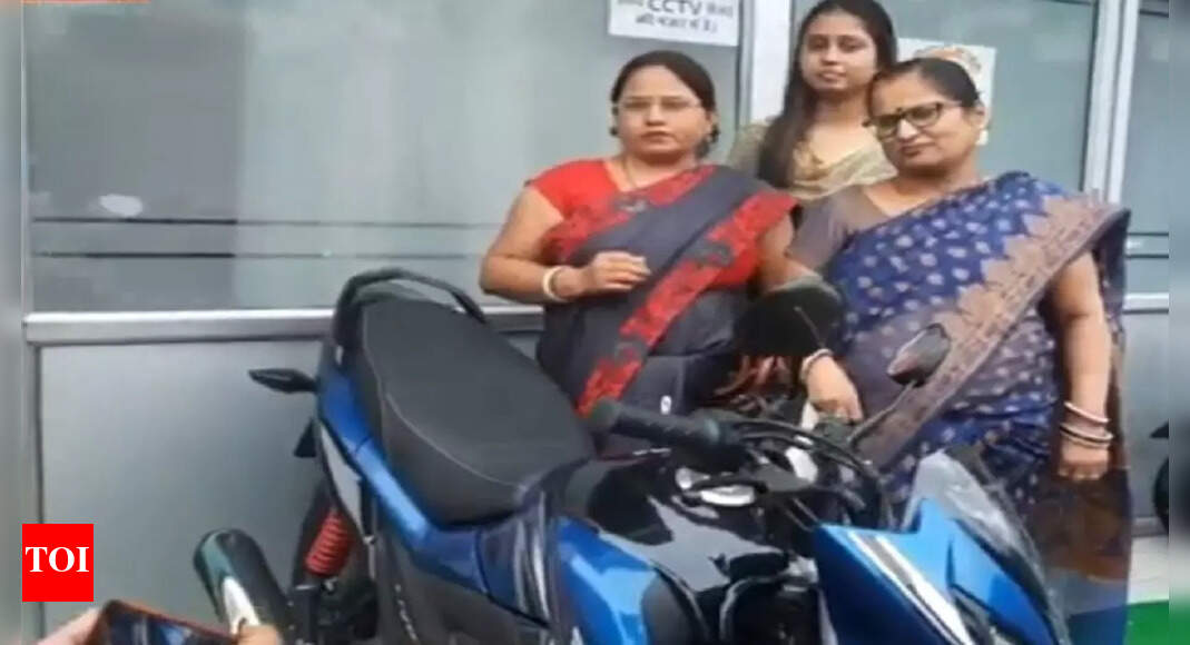 Women from Bihar purchase bike as gift for PM Narendra Modi in ...