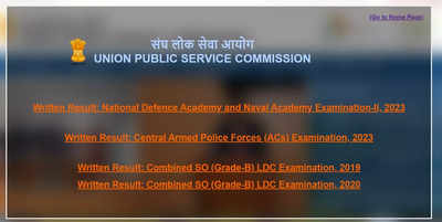 UPSC CAPF Result 2023 declared at upsc.gov.in, download result PDF here