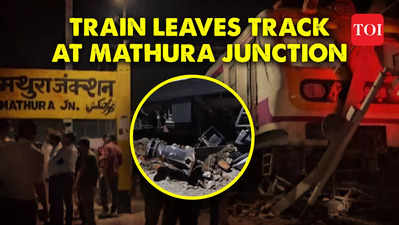 Breaking: Major tragedy averted as train leaves track and reaches platform at Mathura junction