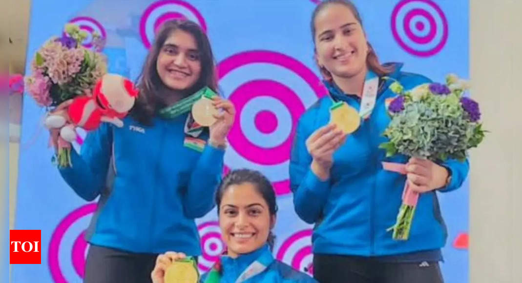 Asian Games: Asian Games: Indian trio shoots team gold in women’s 25m pistol event | Asian Games 2023 News