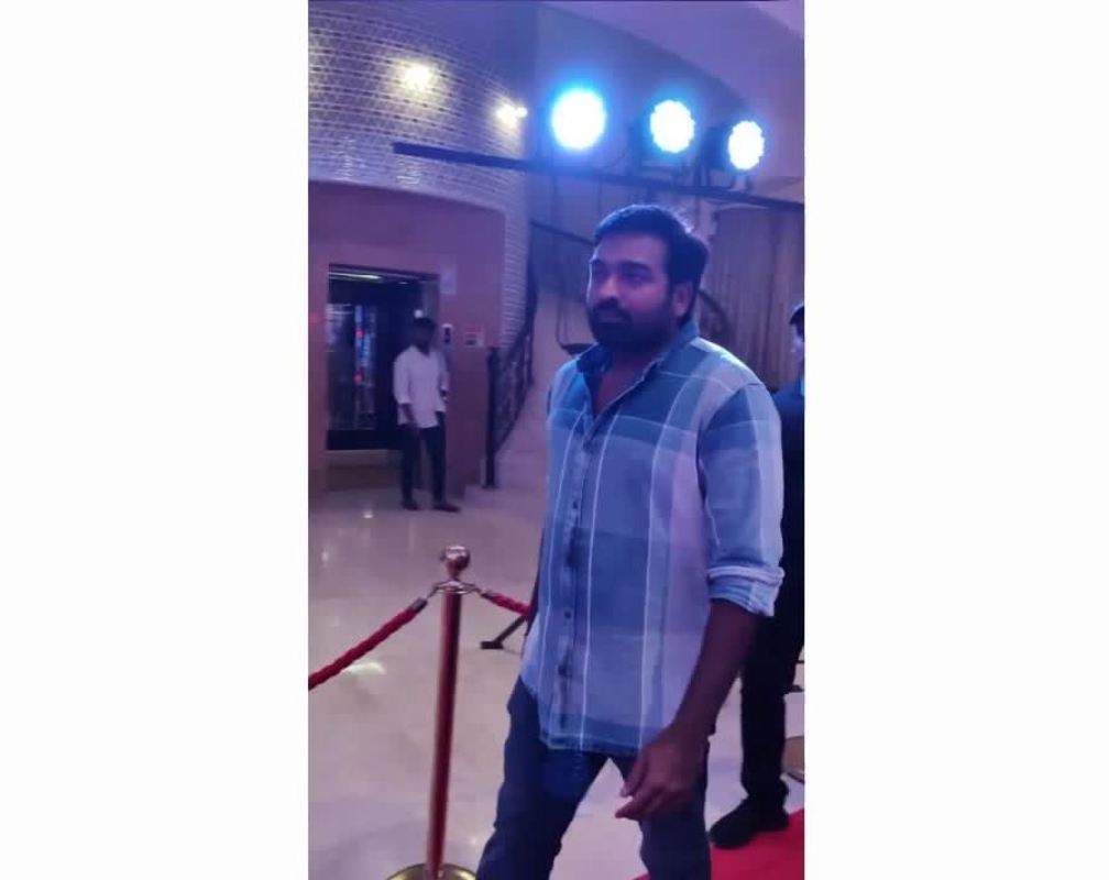 
Vijay Sethupathi arrives at the pre release event of 'Iraivan'

