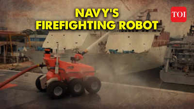 Watch: 'Made in India' Fire Fighter robot developed for Indian Navy warships in action