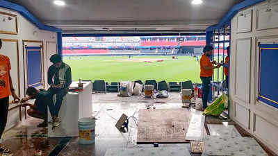 Toilets at main nets being built overnight as Hyderabad races against time to get ready for World Cup