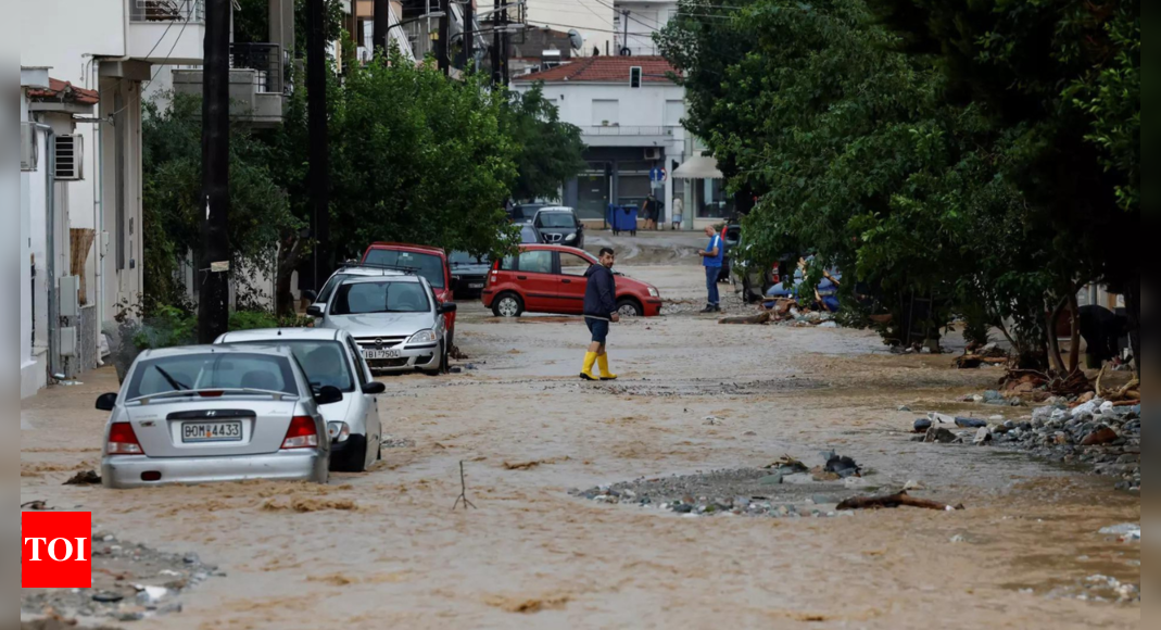 Greece Flood: Flooded homes, streets as another storm hits battered ...