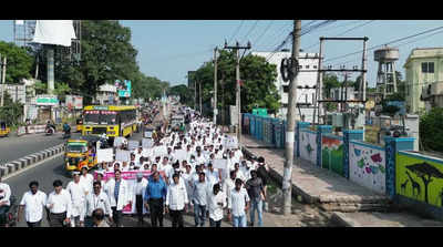 Doctors and nurses take out organ donation awareness rally in Guntur