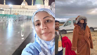 Hina Khan misses Madina on the eve of Eid Milad Un Nabi; gives a glimpse of shooting in 4 degrees in Canada
