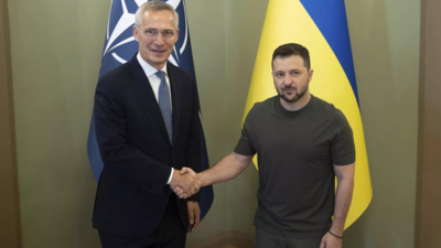 Nato's secretary general meets with Zelenskyy to discuss 'ending Russia's aggression'