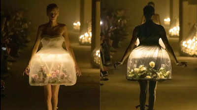 Illuminating Paris Fashion Week: Undercover's viral 3D lit dress collection