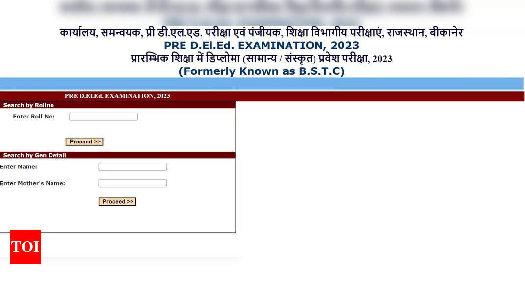 Rajasthan BSTC Pre DElEd Result 2023 declared on panjiakpredeled.in, direct link to download