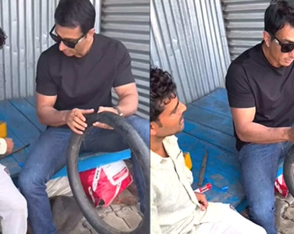 
Sonu Sood shares a video working at 'puncture ki dukaan'
