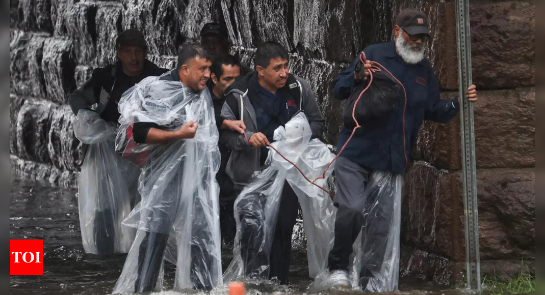 Rain New York Subways Disrupted As More Heavy Rain Triggers Flooding Times Of India