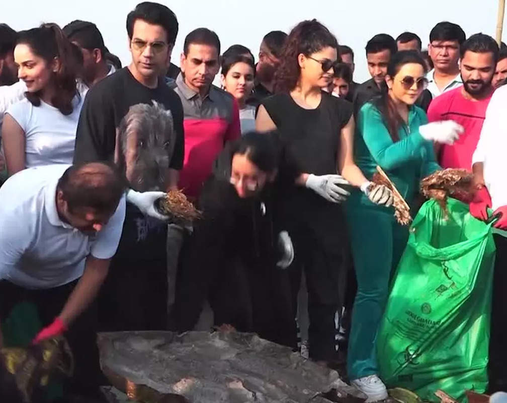 
From Saiyami Kher to Rajkummar Rao, celebs lead beach cleanup drive after Ganpati Visarjan
