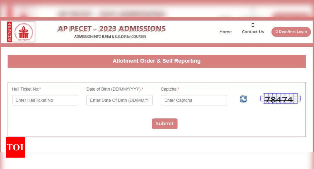AP PECET Counselling 2023 seat allotment result released on pecet-sche.aptonline.in