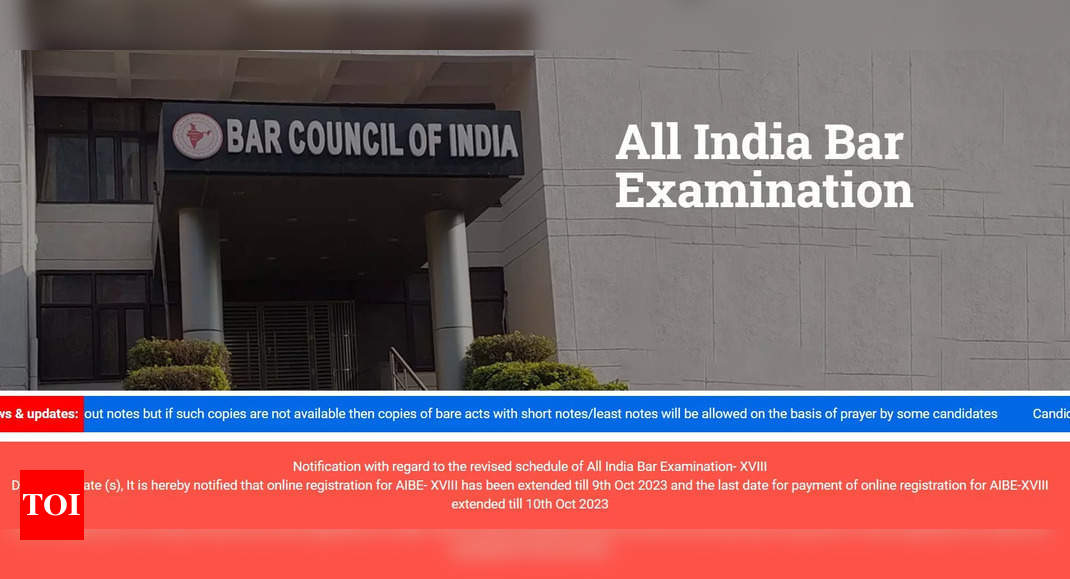 AIBE 18 registration window extended till October 9, apply now at allindiabarexamination.com