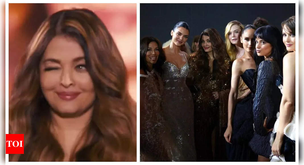 Paris Fashion Week: Aishwarya Rai Bachchan sizzles in golden gown as she walks the ramp; strikes a pose with Kendall Jenner, Eva Longoria