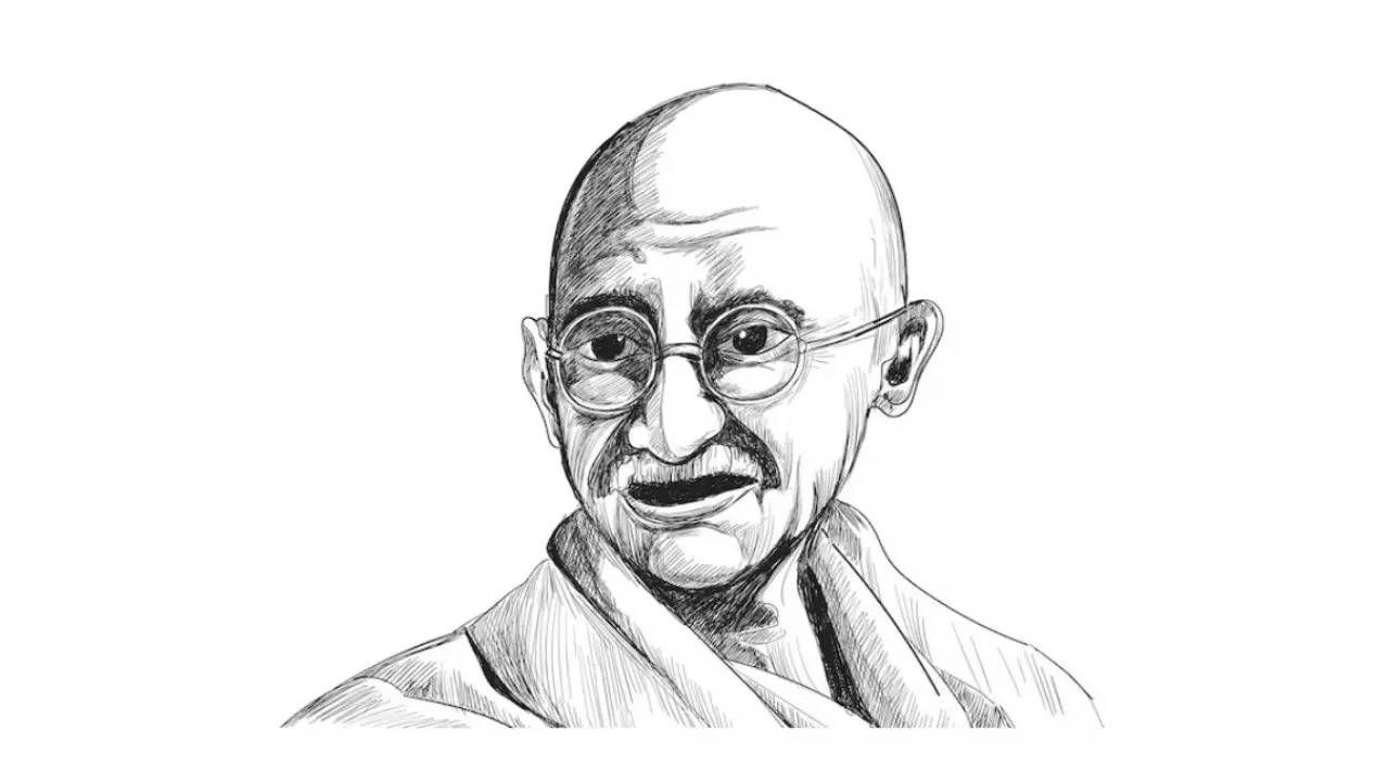 How to draw Mahatma Gandhi - mahatma gandhi easy drawing of mahatma gandhi  - #drawing #drawings #drawingt… | Easy drawings, Dark art drawings, Kids  drawing projects