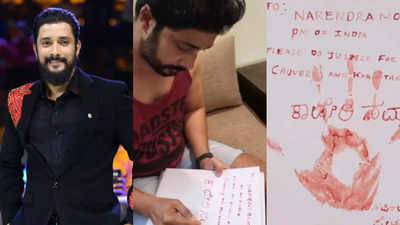 Cauvery Water Dispute: Actor and Television reality show judge Prem writes letter in blood to PM Narendra Modi