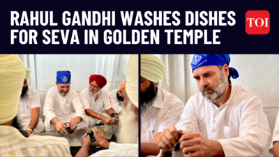 Watch: Rahul Gandhi engages in humble seva, washes dishes at Golden temple in Amritsar, Punjab