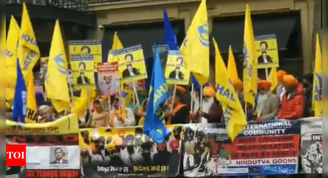 Khalistan: Khalistan supporters stage protest outside Indian High Commission in London | India News