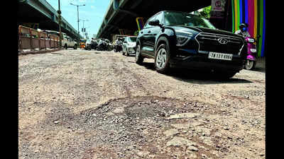 Chennai: Ambattur estate’s 3rd main road is full of potholes; prone to accidents