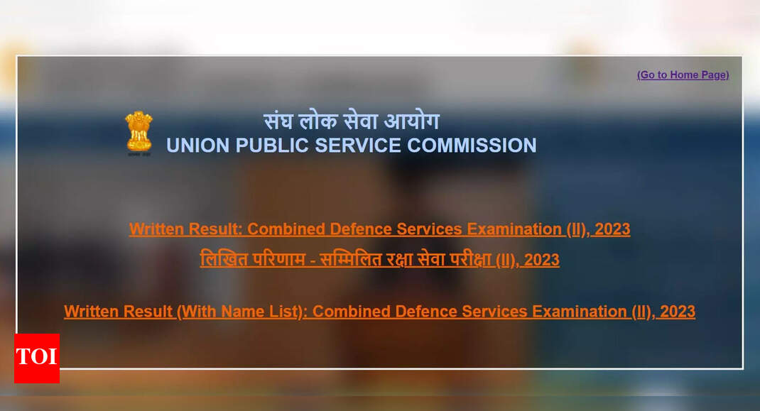 UPSC CDS 2 Result 2023 declared at upsc.gov.in; direct link here