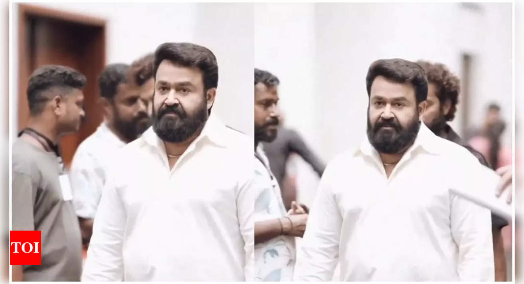 Mohanlal's striking white attire sparks frenzy as fans anticipate for ...