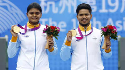 Duo of Jyothi Surekha & Ojas Deotale wins mixed team compound gold
