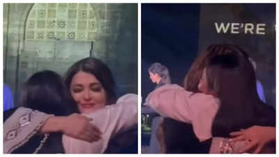 Aishwarya Rai Bachchan and Shefali Shah's heartwarming embrace steals the show at an event - WATCH viral video