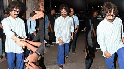 Aamir Khan's wavy hair with a middle-parting draws attention, flaunts his new look