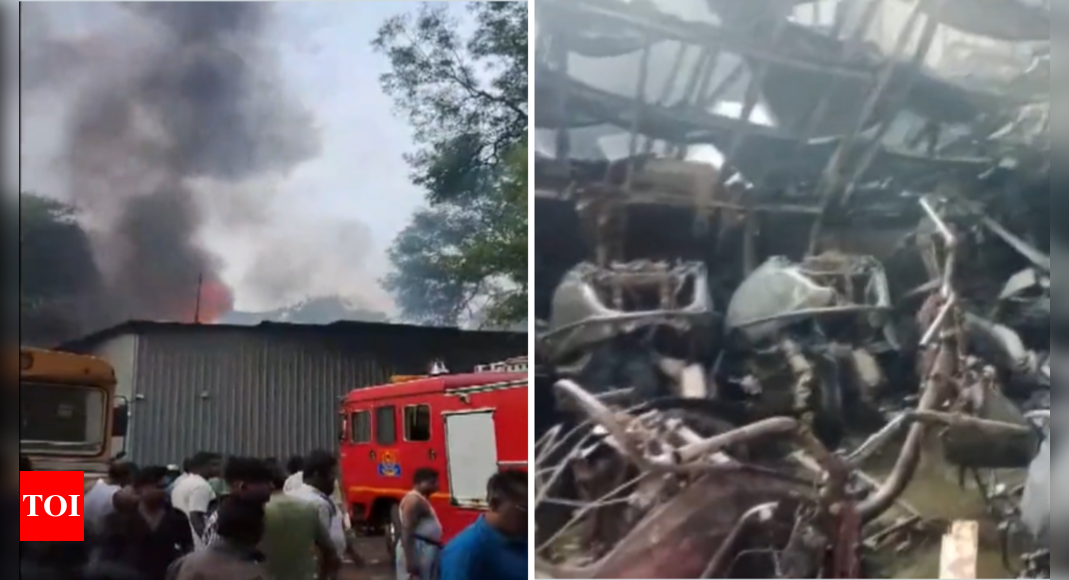 25 two-wheelers fully burnt after service center fire in Pune!