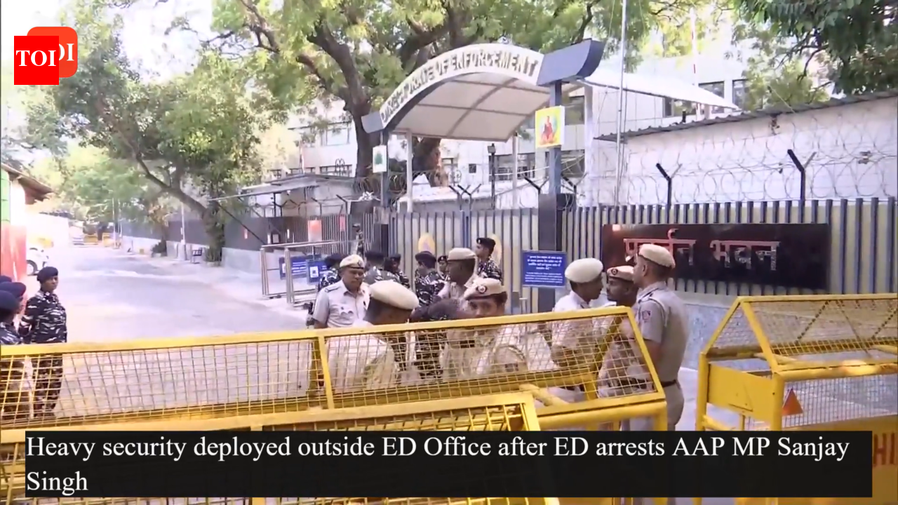 Delhi liquor policy case: Heavy security deployed outside ED Office ...