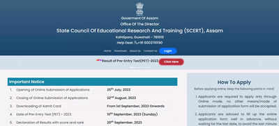 Assam DElED Admission 2023: Round 1 seat allotment result declared on scertpet.co.in; Steps how to check
