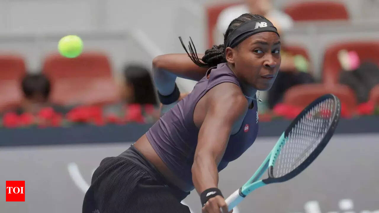 Coco Gauff showcasing her talent in the year 2025