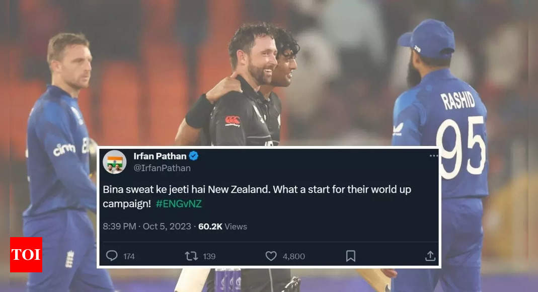 ‘Bina sweat ke jeeti hai:’ Cricket fraternity erupts as New Zealand beat England by nine wickets in World Cup opener | Cricket News