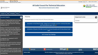 AICTE DEO, LDC results of skill and typing tests 2023 announced on recruitment.nta.nic.in; download here