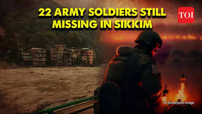 Sikkim flash flood: Search operation for missing 22 Indian army soldiers underway
