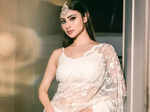 Mouni Roy looks elegance personified in an all-white saree