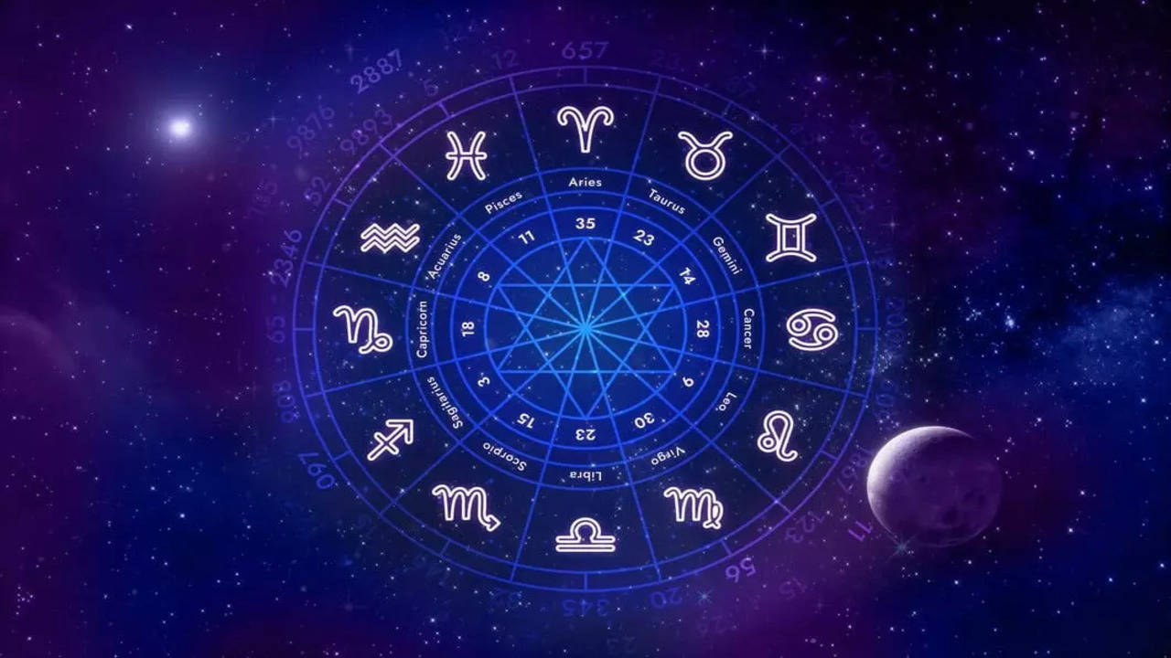 Zodiac sign wheel of fortune. Astrology concept. Power of the moon and the  Universe. 8843086 Stock Photo at Vecteezy